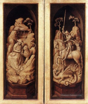 Sforza Triptyque extérieur hollandais peintre Rogier van der Weyden Peinture à l'huile